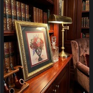 Vintage JCPenney "In Full Bloom 2" Framed Floral Still Life Art - 10x12